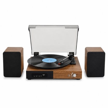 Retro Bluetooth 5.3 Record Player – 3-Speed Vinyl Turntable with Bluetooth Speaker
