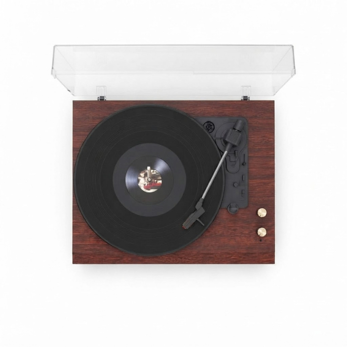 Retro Bluetooth Record Player – 3-Speed Vinyl Turntable with Speakers