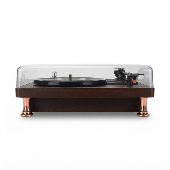 Retro Vinyl Record Player with Built-in Stereo Speakers – 3-Speed Turntable with Dust Cover