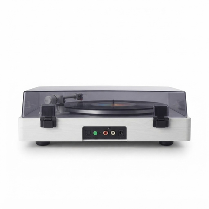Retro Bluetooth Vinyl Record Player with Speakers – 3-Speed Turntable, White