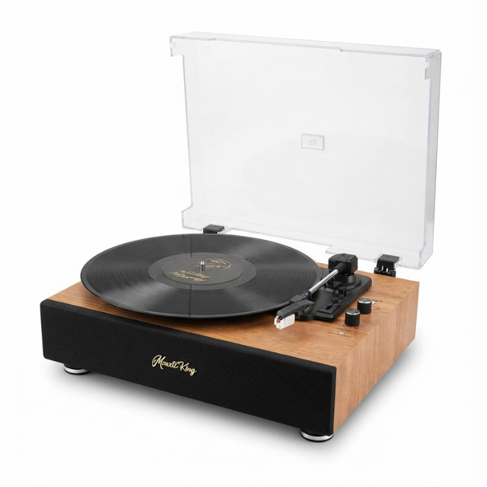 Retro Bluetooth Vinyl Record Player with Built-in Speakers